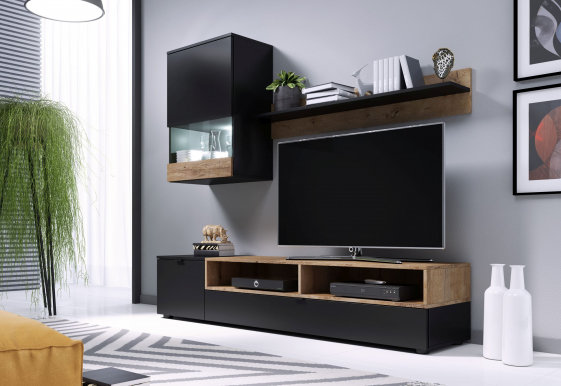 HITPAT- Wall unit Oak lefkas/black