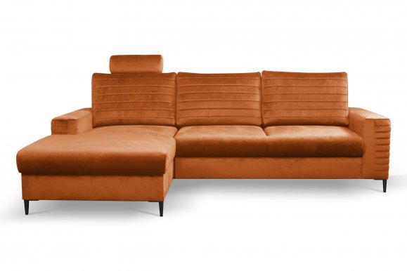 COLLIN Corner sofa (Velluto Rust 33)