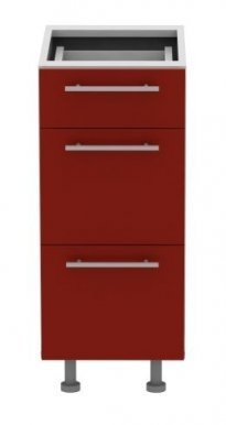 Standard D3SMetabox 35 cm Akrila glancēts Grīdas skapītis