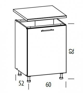 TIFANY T19/D60 L/P Grīdas skapītis