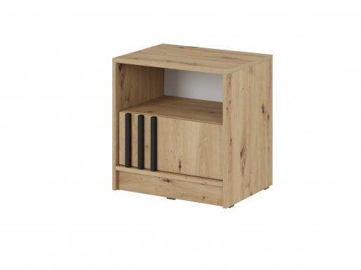 NELLY S51 Voodikapp (oak artisan/black lamella)