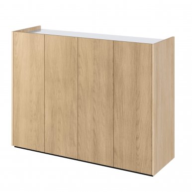EASY EA-02 Chest 4d with lighting - oak scandi/white gloss