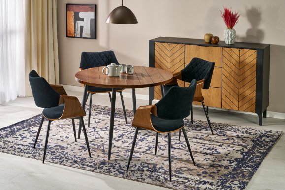 27966,Ümarlaud,pähkel/must