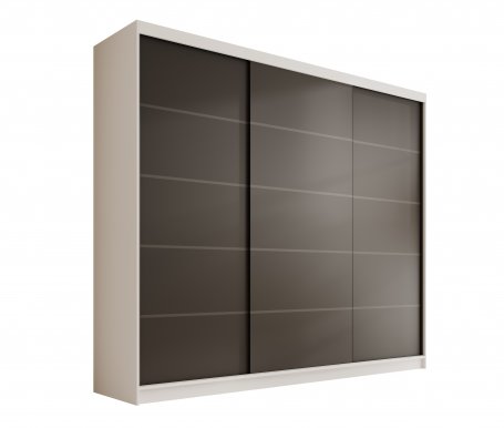 SW-AND-250 cm -WB Sliding wardrobe,White matt/black matt