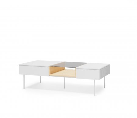 LIBA LB-07 Diivanilaud,Vicenza tamm/Valge siid