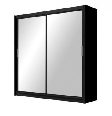 Parys 160 Sliding door wardrobe (black)