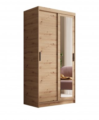 SW-HAI 100 cm A Lükandustega riidekapid peegliga,Artisan