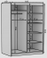 SW-HAI 160 cm A Lükandustega riidekapid peegliga,Artisan