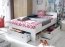 Nepo Plus LOZ3S+W140 Bed with wooden frame (White) 