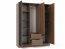 NELLY 3D+LUS Riidekapp (nut/black lamella)