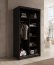 SW-VER 100 cm Schwebetürenschrank,Schwarz matt/Weiß matt