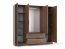 NELLY 4D Riidekapp (nut/black lamella)