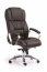 FOSTER Natural leather office chair dark brown