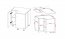 Linea D90N Corner base cabinet