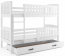 Cubus 2 Etagenbett Hochbett 200x90 mit 2 Matratzen und 1 Schubladen,Weiß