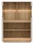 MILTON-ML 04 Glass-fronted cabinet,Cremona torro oak/cashmere matt