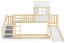 Loft-A Niska ze sch i zjezd Massivholz Hochbett mit Treppen und Rutsche für Kinder mit 1 Matratze 200x90,Kiefer