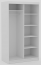 SW-HAI 120 cm W Lükandustega riidekapid peegliga,Valge matt