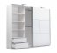 NIMES Sliding wardrobe with LED lighting,White