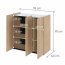 EASY EA-03 Chest 3d with lighting - oak scandi/white gloss