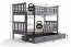 Cubus 2 Etagenbett Hochbett 200x90 mit 2 Matratzen und 1 Schubladen,Graphit