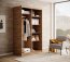 SW-DEL A 120 cm Schwebetürenschrank mit Spiegel,Eiche Artisan