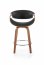 H123 Bar stool,black/walnut