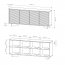 Style-Japandi B Sideboard mit 4 Türen,LED-Beleuchtung
