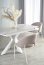 VIVALDI Extendable dining table white marble, leg white