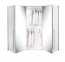 Brema 210 Sliding door wardrobe with lighting (white)