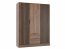 NELLY 3D Riidekapp (nut/black lamella)