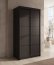 SW-VER 100 cm Schwebetürenschrank,Schwarz matt