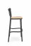 H111 Bar stool,black/brown