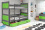 Riko II Etagenbett Hochbett 190x90 mit 2 Matratzen und 1 Schubladen,Graphit