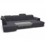 Bergamo U Shape Corner sofa Right (Dark grey fabric Viton 203)