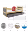 Riko I 200x90 Bed with a mattress Pine