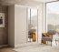 SW-DEL W 160 cm Sliding wardrobe with mirror,White matt,Artisan
