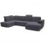 Bergamo U Shape Corner sofa Right (Dark grey fabric Viton 203)