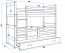 Riko II Etagenbett Hochbett 190x90 mit 2 Matratzen und 1 Schubladen,Graphit