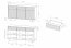 Style-Japandi C Sideboard mit 3 Schubladen 3 Türen,LED-Beleuchtung