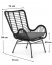 IKARO 2 l. кресло для отдыха чёрно-серое 