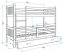 Karina 2 Bunk bed with mattress 190x80 pine/graphite