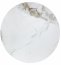 GENESIS Round coffee table,white marble/walnut/gold