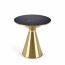 TRIBECA Round coffee table,black marble/gold