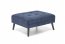12913- Folding sofa with ottoman (Blue)