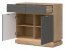 MILTON-ML 02 Kummut,Cremona torro oak/grey matt