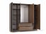 NELLY 4D+LUS Riidekapp (nut/black lamella)