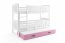 Cubus 3 Triple bunk bed with mattress 200x90 white