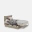 CHARLIE CH-25,120x200 Bed with drawer,beige desert sand/barista oak