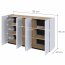EASY EA-01 Chest 5d with lighting - white gloss/oak scandi